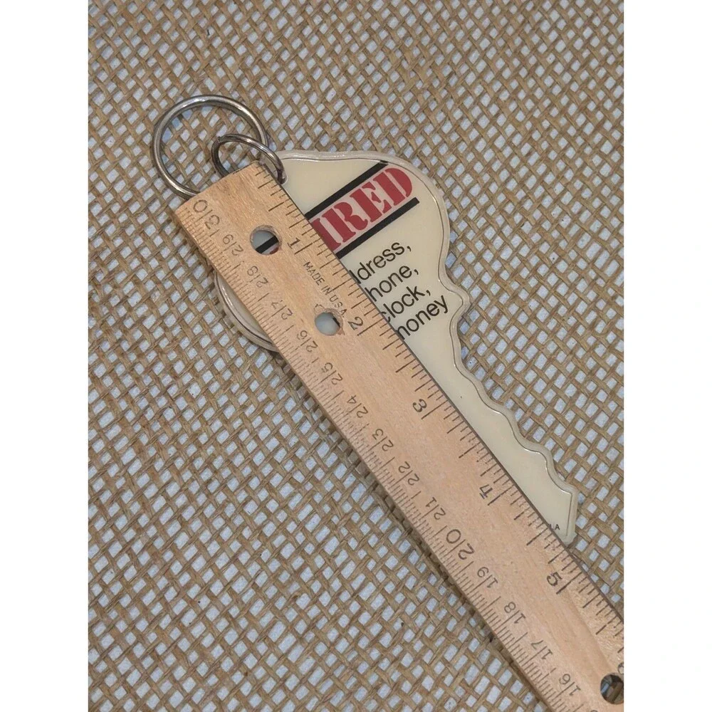 Vintage RETIRED Keychain, Oversized Key Shape Paula Brand